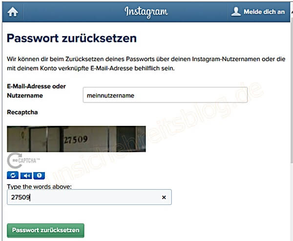 Ohne löschen alten account passwort instagram ▷Instagram