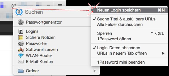 1Password Mac: nicht erkannte Passwort manuell hinzufügen