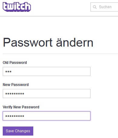Twitch Passwort Vergessen